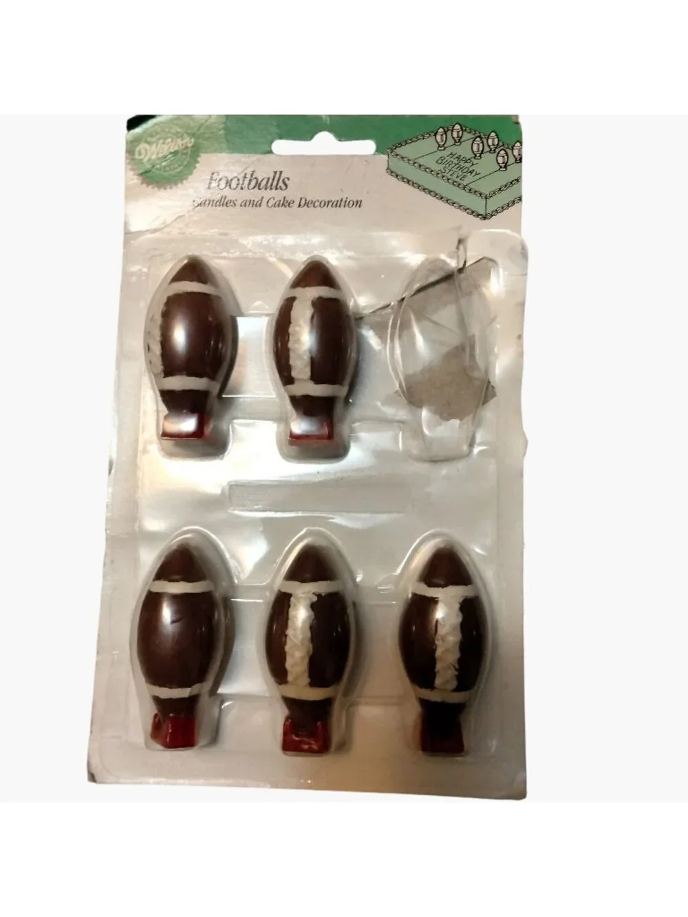 Wilton 5 Football Candles Cake Decoration